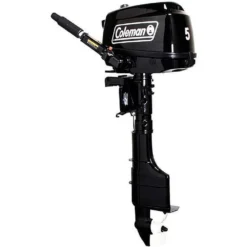 Coleman Powersports 5 HP 4 Stroke Outboard Boat Motor with Easy Pull Start F5BMS