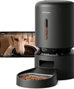 PETLIBRO Automatic Cat Feeder with Camera, 1080P HD Video with Night Vision, 5G WiFi Pet Feeder with 2-Way Audio, Low Food & Blockage Sensor, Motion & Sound Alerts for Cat & Dog Single Tray