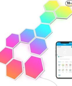 Govee Glide Hexa Light Panels, RGBIC Hexagon LED Wall Lights, Wi-Fi Smart Home Creative Wall Lights with Music Sync, Works with Alexa Google Assistant for Indoor Gaming Decor, 10 Pack