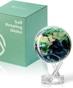 MOVA Globe – Earth with Clouds Classic (4.5″) | Self-Rotating Globe Powered by Light | Silent Motion, No Batteries or Wires | Unique Desk Decor or Gift for Space Lovers